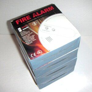 4 Hardwired Fire Alarms with 9V Backup 🔥 Fortress Security Systems Compatible